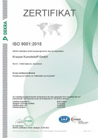 Zertifikat ISO 9001:2015